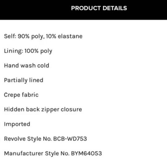 New* BCBGMaxAzria Plunging Hi Low Gown Dress Black Color Size 8 $348.00 - Picture 9 of 9